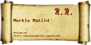 Merkle Matild névjegykártya